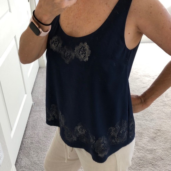 Joie perforated tank top XS but fits like size S - Picture 3 of 6